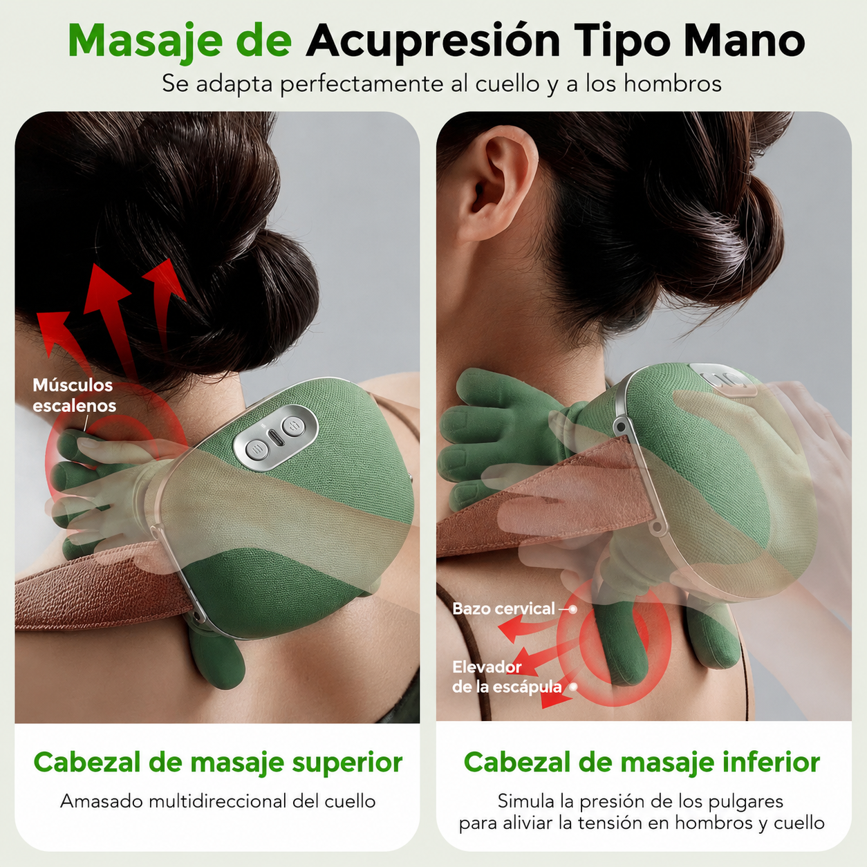 Masajeador 4D con Calor Terapéutico para Alivio Muscular