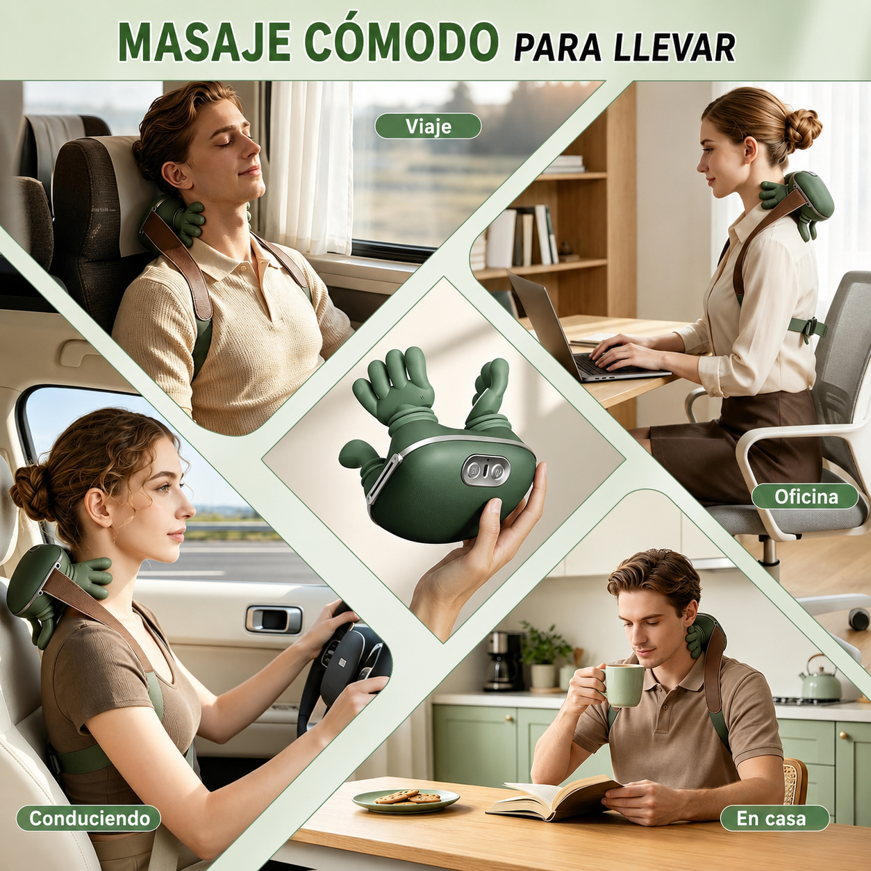 Masajeador 4D con Calor Terapéutico para Alivio Muscular